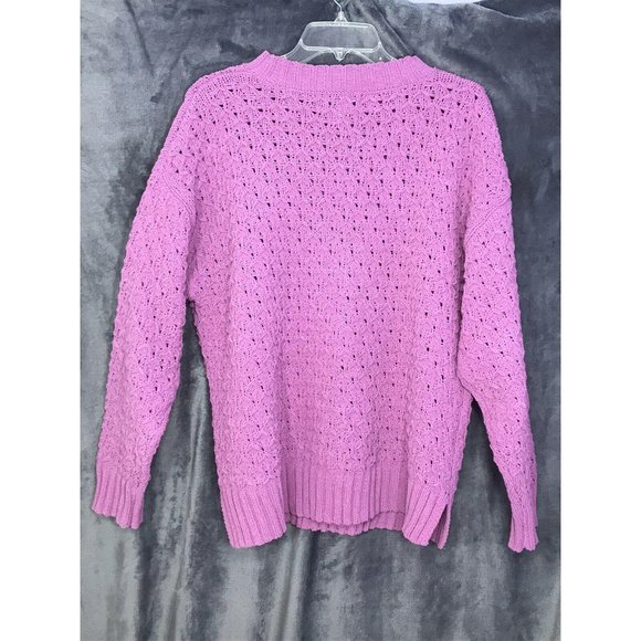 Ava & Viv Womens Purple Long Sleeve Crew Neck Pull - Picture 5 of 7